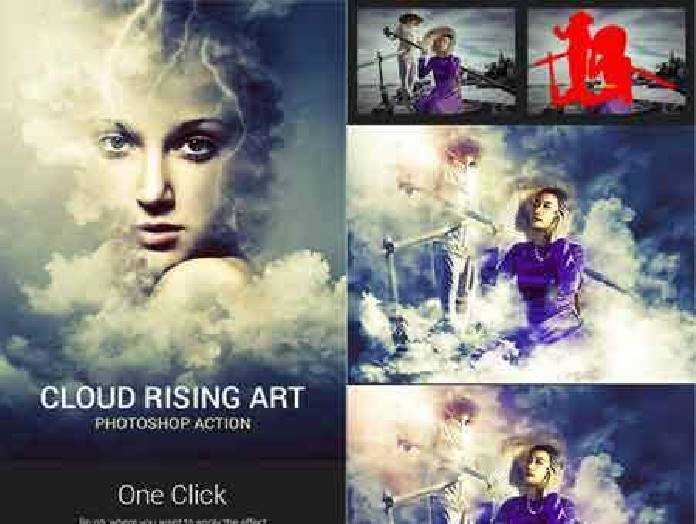 Freepsdvn Com 1477621099 Cloud Rising Art Photoshop Action 18180124 Cover