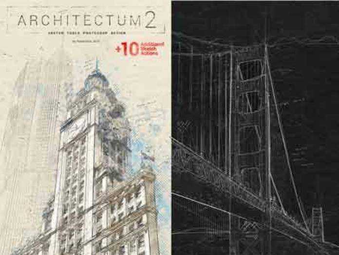 architectum 2 sketch tools photoshop action free download