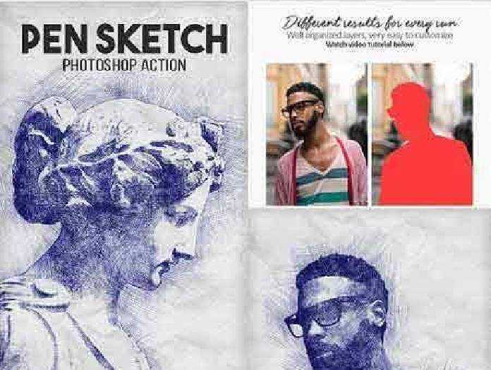 Freepsdvn Com 1480329217 Pen Sketch Photoshop Action 18522026 Cover