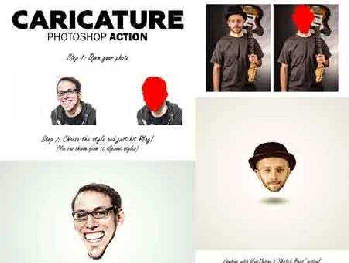 caricature master photoshop action free download