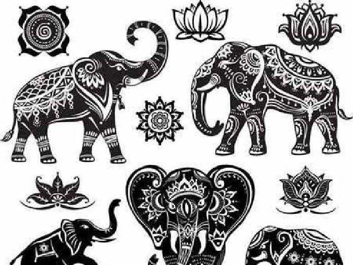 FreePsdVn.com VECTOR 1701064 elephants in the vector patterns and ornaments cover