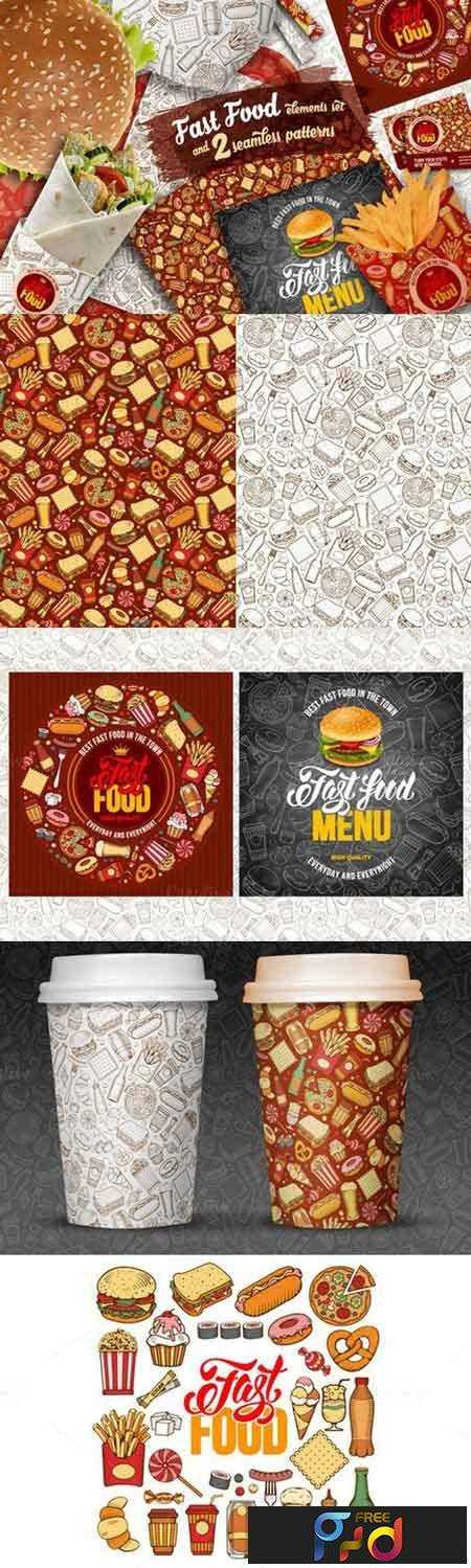 FreePsdVn.com_VECTOR_1701070_fast_food_patterns_and_elements