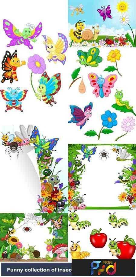 FreePsdVn.com_VECTOR_1701078_funny_collection_of_insects_in_the_flower_garden