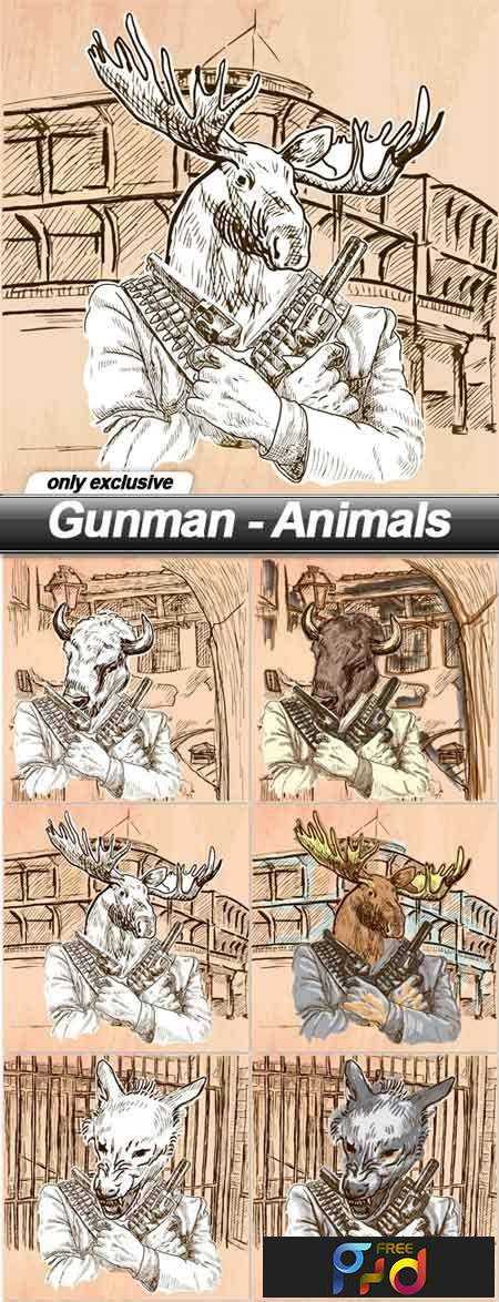 FreePsdVn.com_VECTOR_1701087_gunman_animals_6_eps