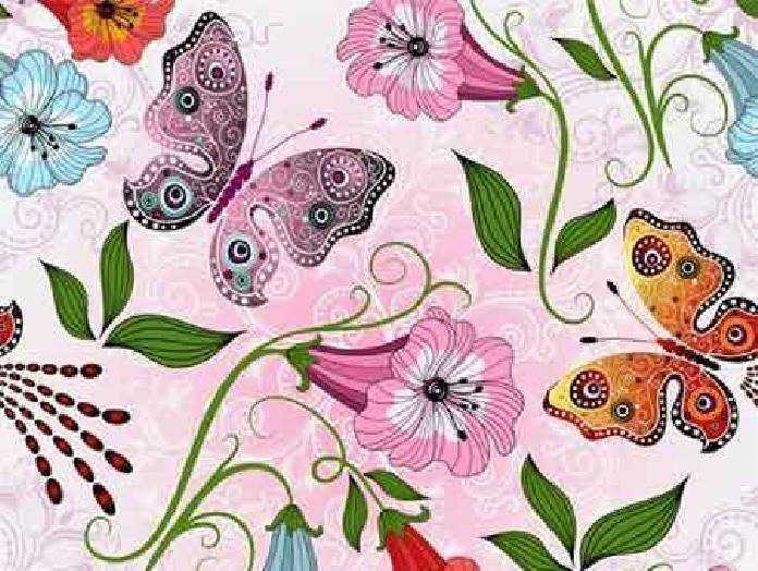 FreePsdVn.com VECTOR 1701144 seamless floral pattern with butterflies 25 eps cover