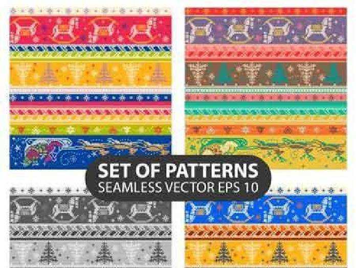 FreePsdVn.com VECTOR 1701154 set of seamless knitted patterns 10 eps cover