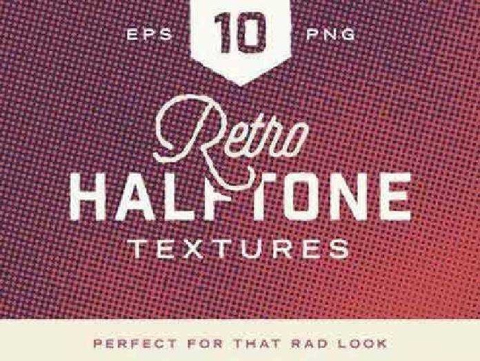 1701200 Retro Halftone Textures 468341