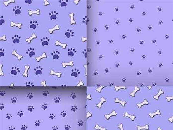 FreePsdVn.com VECTOR 1701230 seamless pattern with paws and bones 16 eps cover