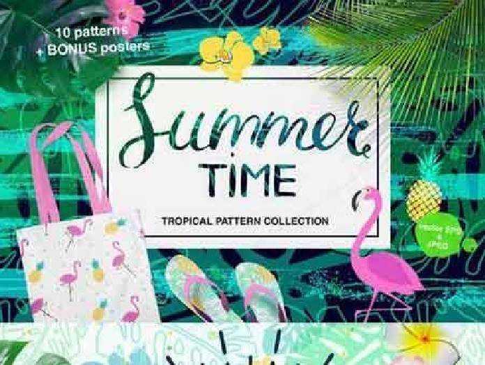 1701358 Summertime set of tropical patterns 694036
