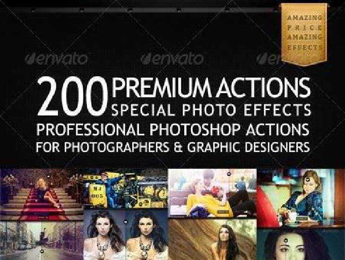 Freepsdvn.com 1702107 Photoshop 200 Premium Actions Bundle 6620252 Cover