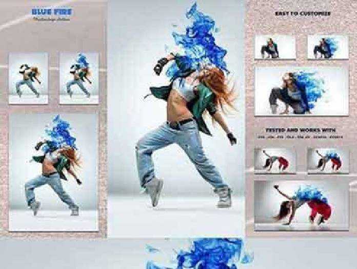 FreePsdVn.com 1702301 PHOTOSHOP blue fire photoshop action 1167739 cover