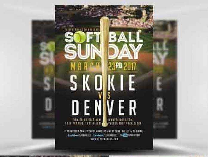 1702399 Softball Sunday Flyer Template