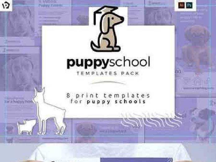 FreePsdVn.com 1702478 PRINT TEMPLATE puppy school templates pack 1199562 cover