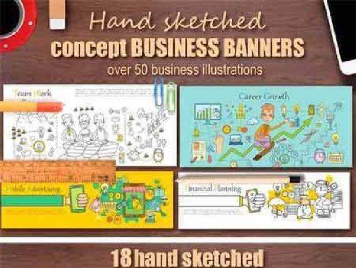 FreePsdVn.com 1702487 VECTOR hand sketched business banners 1188554 cover
