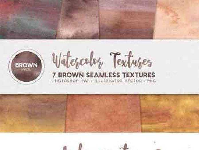 Freepsdvn.com 1702495 Vector Watercolor Seamless Textures Brown Cover