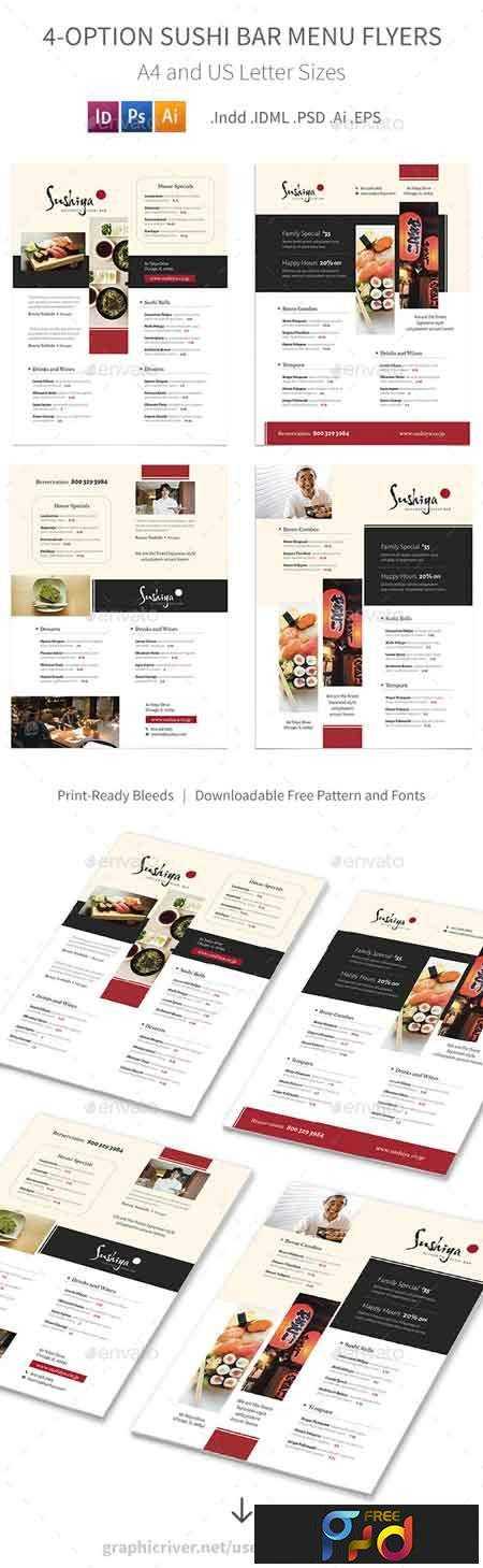 FreePsdVn.com_1702527_PRINT TEMPLATE_sushi_bar_menu_flyers_4_options_19273342