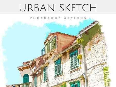 FreePsdVn.com 1703020 PHOTOSHOP urban sketch photoshop actions 17968440 cover