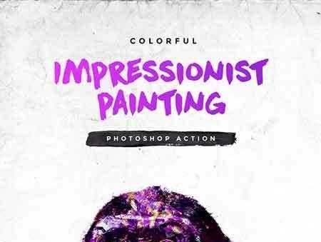 1703216 Colorful Impressionist Painting Photoshop Action 19727606