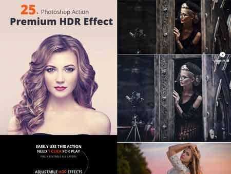 FreePsdVn.com 1704025 PHOTOSHOP 25 premium hdr effect action 20206052 cover
