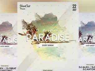 1704073 Summer Paradise – PSD Flyer Template 1636137