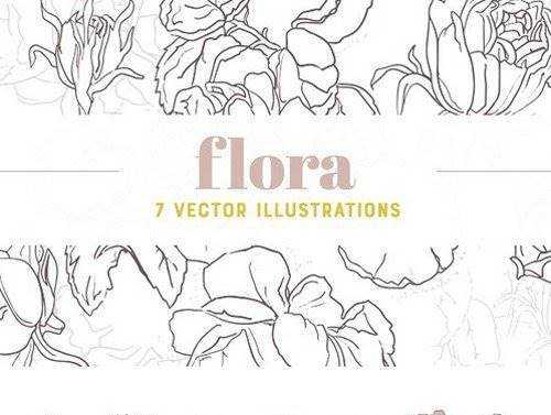 FreePsdVn.com 1704117 VECTOR flora 7 vector illustrations 1617572 cover