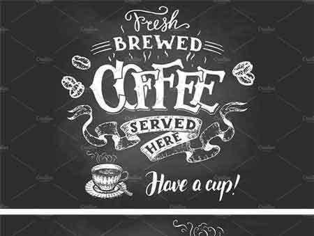 1704140 Coffee Chalkboard Signs Set 1527287