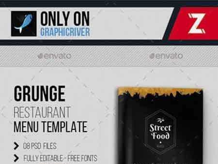FreePsdVn.com 1704269 TEMPLATE grunge restaurant menu template 20259204 cover