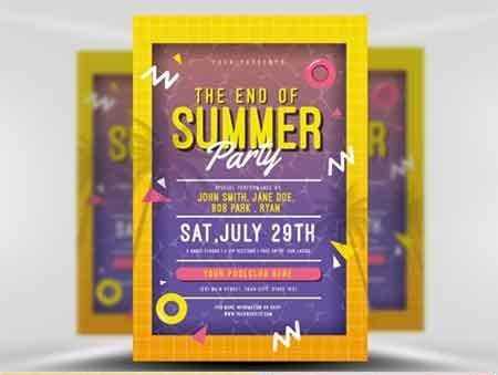 FreePsdVn.com 1705042 TEMPLATE end of summer pool party flyer template cover