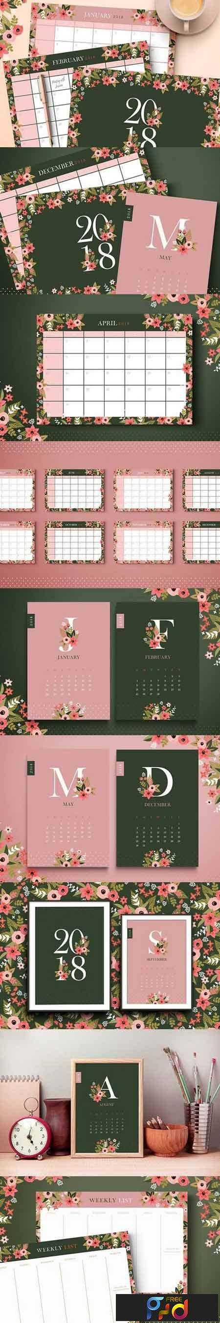 FreePsdVn.com_1705052_VECTOR_2018_floral_calendar_planners_1711242