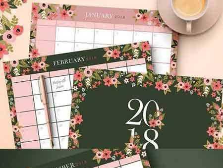 1705052 2018 Floral Calendar & Planners 1711242