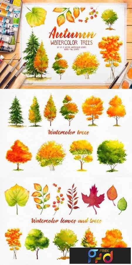 FreePsdVn.com_1705057_VECTOR_autumn_watercolor_trees_1739258