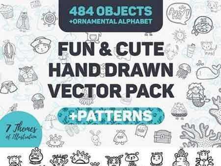 1705067 Fun & Cute Handdrawn Vector Pack 1730354