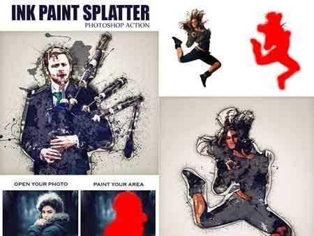 FreePsdVn.com 1705157 PHOTOSHOP ink paint splatter photoshop actions 20484468 cover