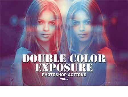 Freepsdvn.com 1705198 Photoshop Double Color Exposure Photoshop Actions Vol2 20485935 Cover