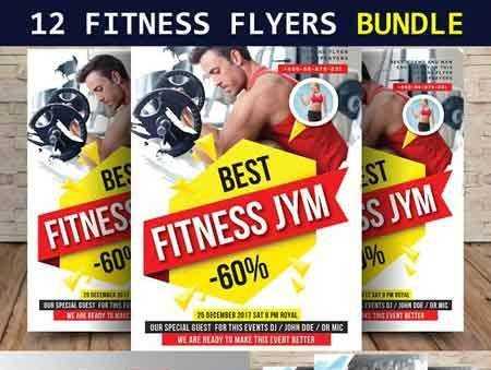 FreePsdVn.com 1705233 TEMPLATE 13 fitness flyers bundle 1827407 cover