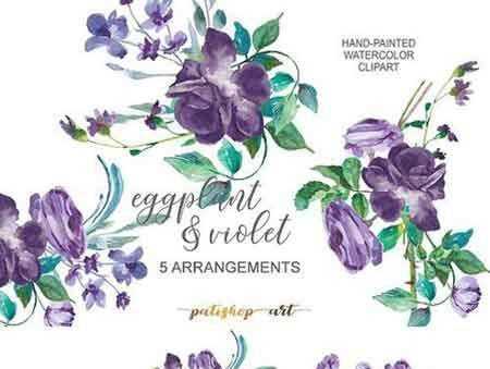 FreePsdVn.com 1706003 STOCK eggplant violet roses cliparts 1808931 cover