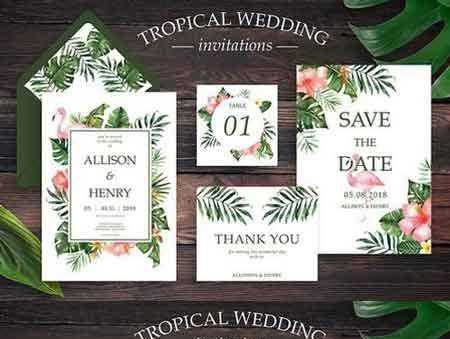 1706020 Tropical Wedding Invitation Suite 1807938