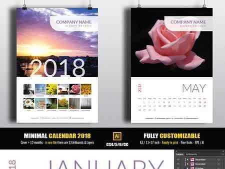 FreePsdVn.com 1706080 VECTOR minimal calendar 2018 1738412 cover