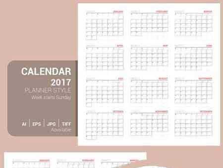 FreePsdVn.com 1706084 VECTOR calendar 2017 planner design 1189722 cover