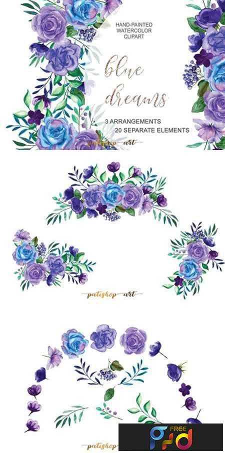 FreePsdVn.com_1706098_STOCK_purple_blue_floral_bouquets_1820356