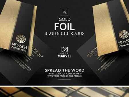 FreePsdVn.com 1706277 TEMPLATE gold foil business card 1888090 cover