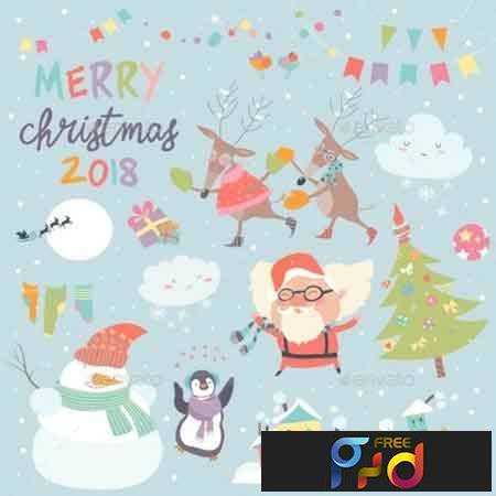 FreePsdVn.com 1707068 VECTOR set of christmas characters and icons 20803091