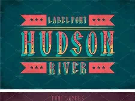 FreePsdVn.com 1707093 FONT hudson vintage label typeface 1952515 cover