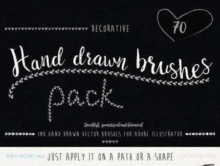 FreePsdVn.com 1707132 VECTOR hand drawn brushes pack 1367154 cover