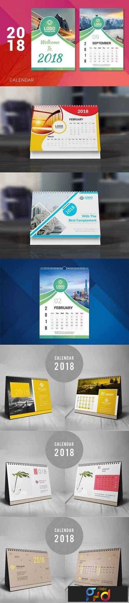 FreePsdVn.com 1707192 TEMPLATE 2018 desk calendar