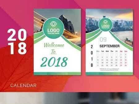 Freepsdvn.com 1707192 Template 2018 Desk Calendar Cover