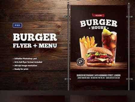 1707201 Burger Flyer + Menu 1391888