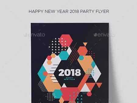 FreePsdVn.com 1707211 VECTOR happy new year 2018 party flyer 20924174 cover