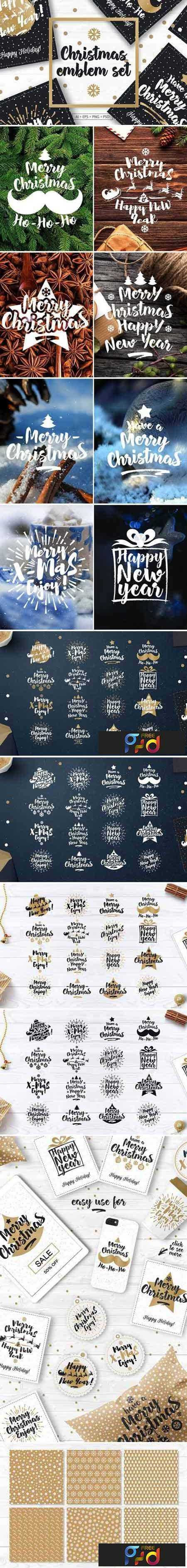 FreePsdVn.com 1707213 VECTOR christmas emblem set 1942409