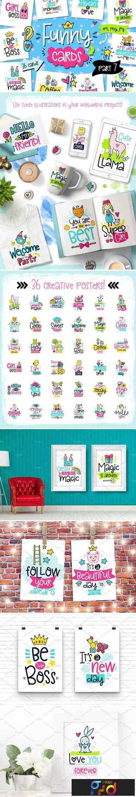 FreePsdVn.com 1707254 VECTOR 36 funny color cards with quote 1941112